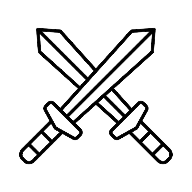 Ilustración de la línea de la espada
