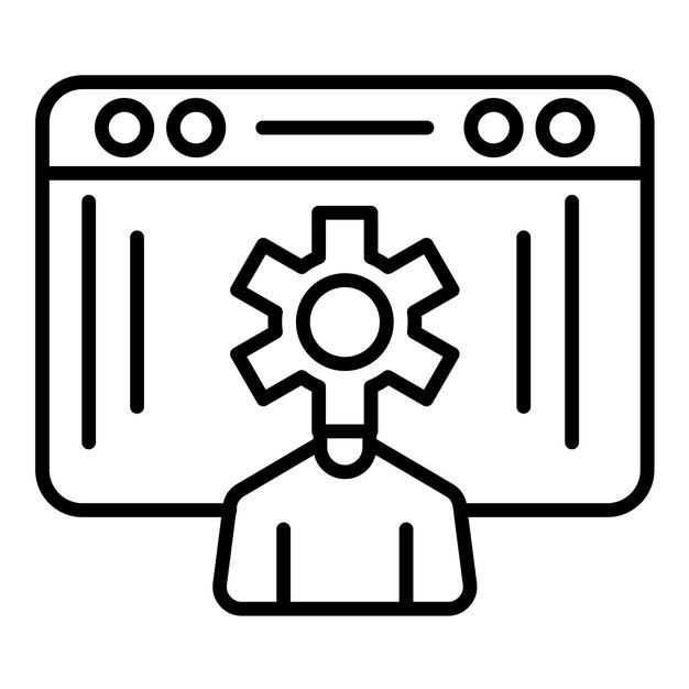 Ilustración de la línea del especialista en SEO