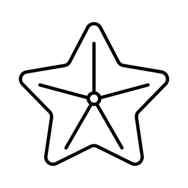 Ilustración de línea de estrella de mar