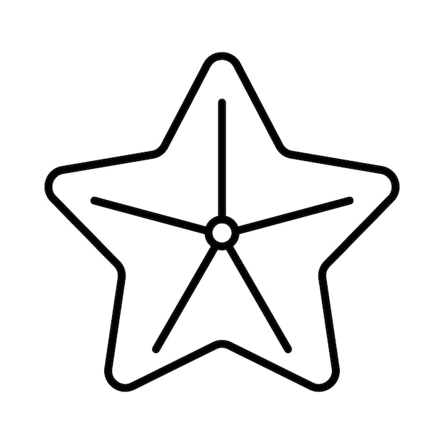 Ilustración de línea de estrella de mar