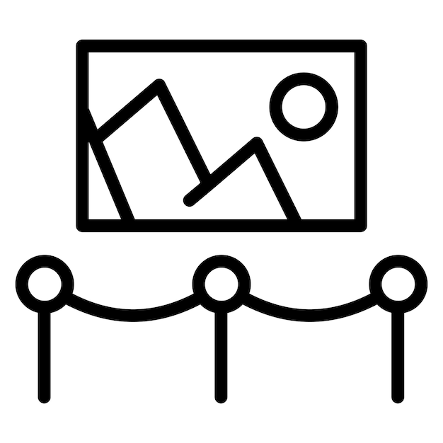 Ilustración de la línea de exhibición
