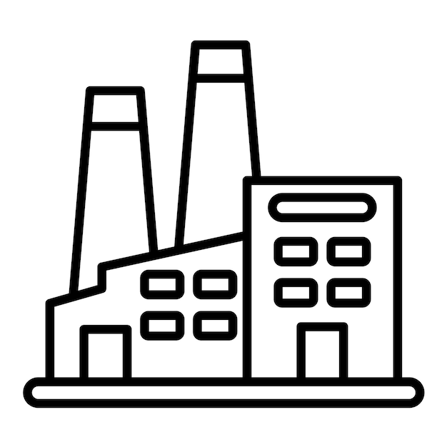 Ilustración de la línea de la fábrica
