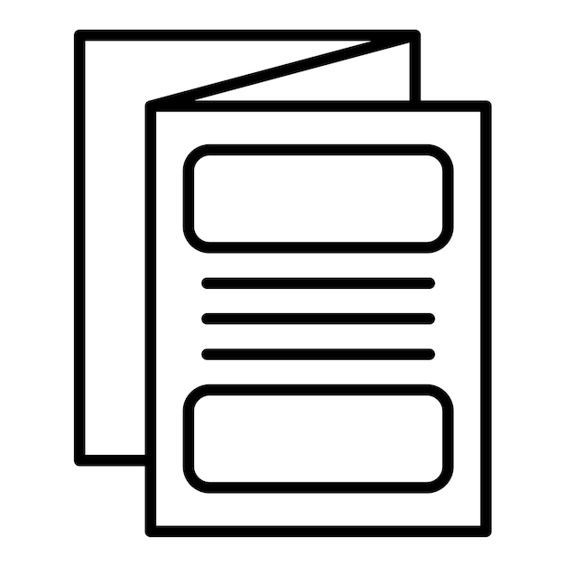 Ilustración de la línea del folleto