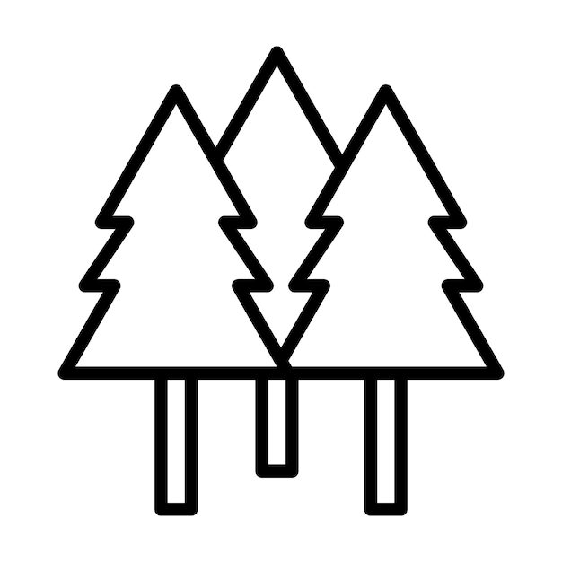 Ilustración de la línea forestal