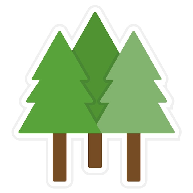 Ilustración de la línea forestal