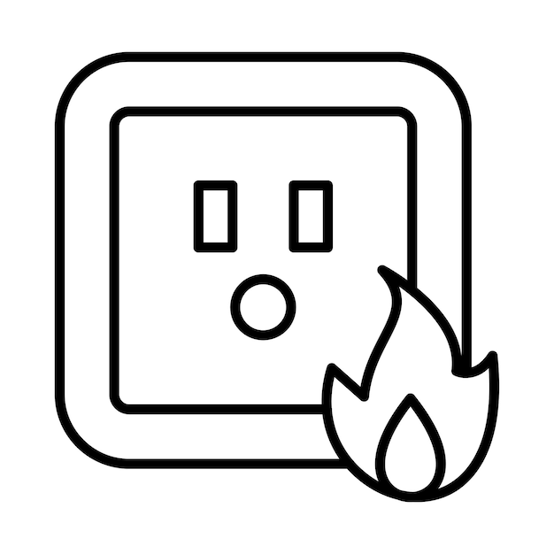 Ilustración de línea de fuego de electricidad