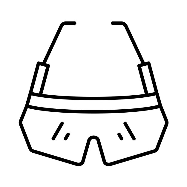Ilustración de la línea de gafas de seguridad