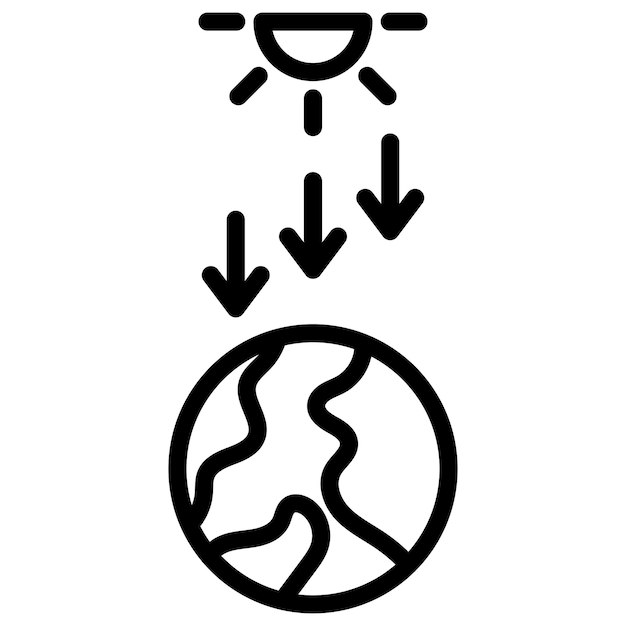 Ilustración de la línea de gases de efecto invernadero