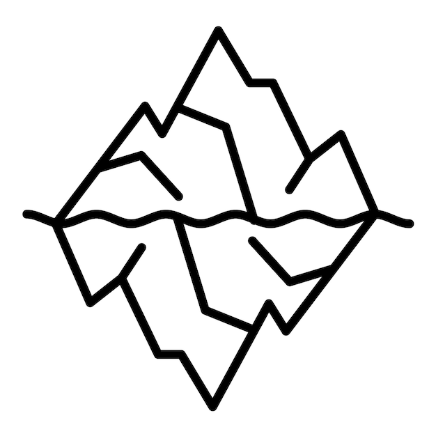 Ilustración de la línea de los glaciares