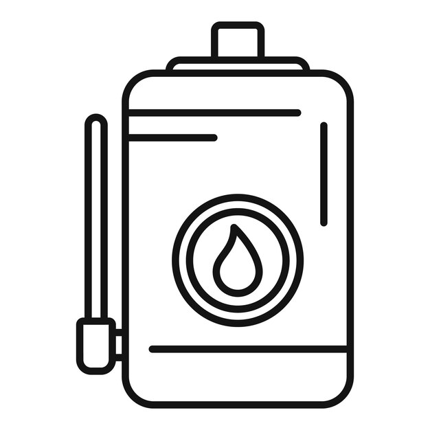 Ilustración en línea de un icono de batería con indicador de combustible