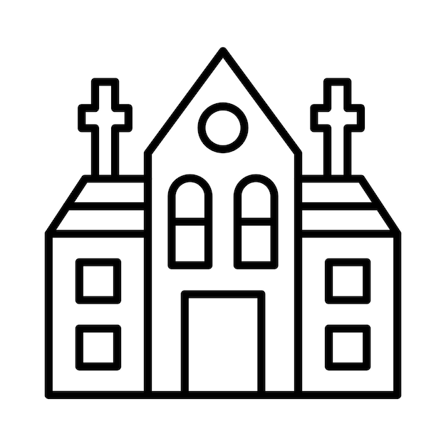 Ilustración de la línea de la iglesia