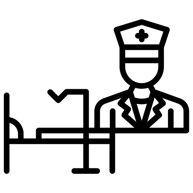 Ilustración de la línea de la industria de la salud