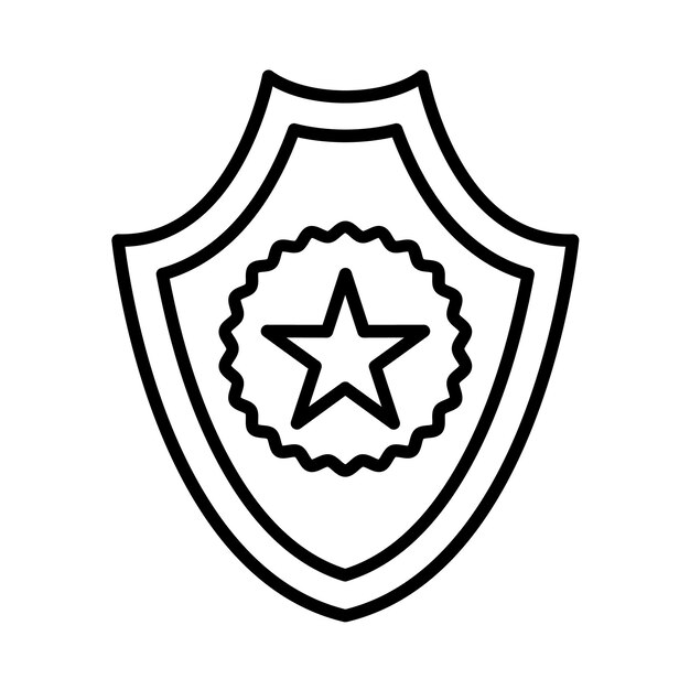 Ilustración de la línea de la insignia