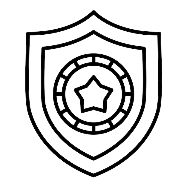 Ilustración de la línea de la insignia