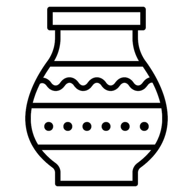 Ilustración de la línea del jarrón