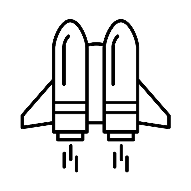 Ilustración de la línea del jetpack