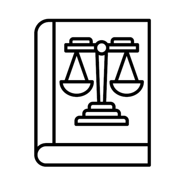 Ilustración de la línea del libro de leyes