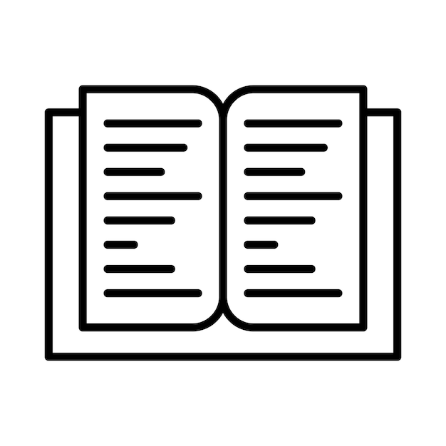 Ilustración de la línea del libro