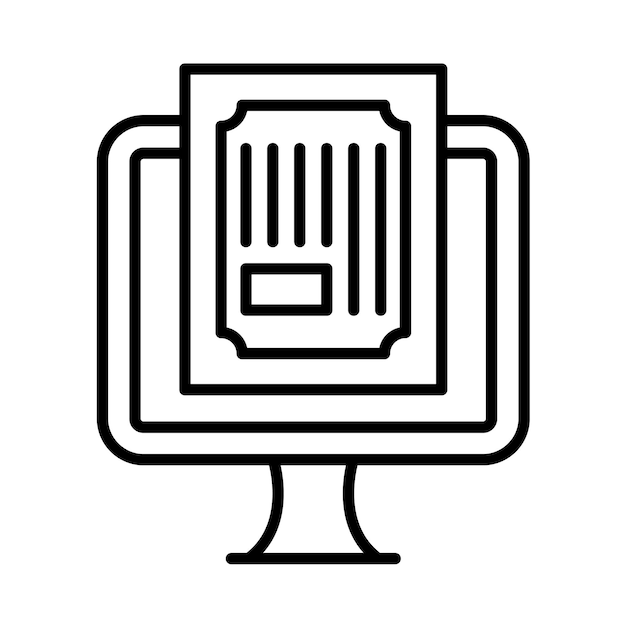 Ilustración en línea de la línea del certificado