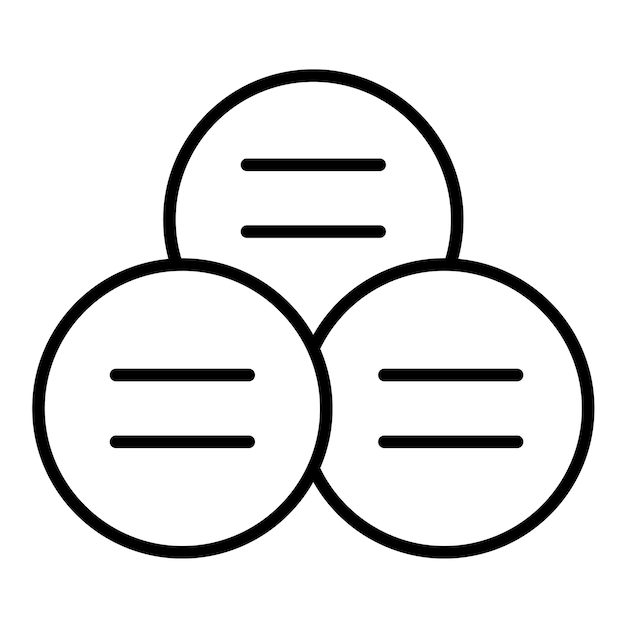 Ilustración de la línea lineal de Venn