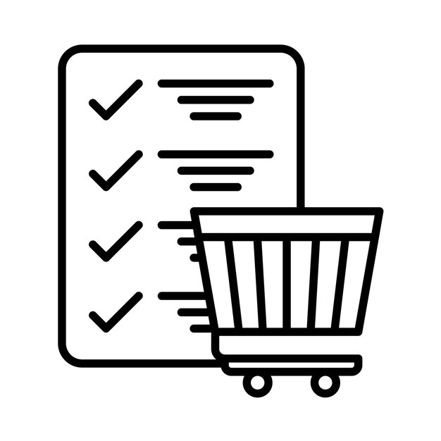 Ilustración de la línea de lista de verificación
