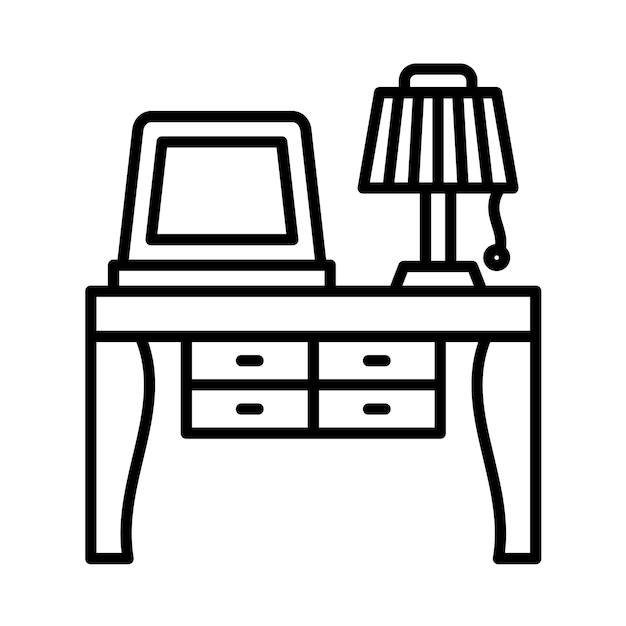 Ilustración de la línea del lugar de trabajo