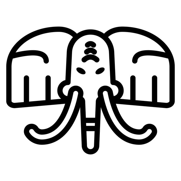 Ilustración de la línea del mamut