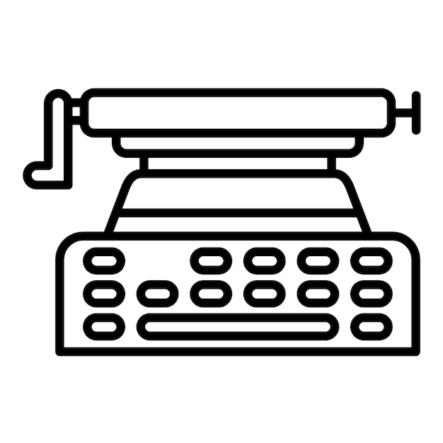 Ilustración de la línea de la máquina de escribir