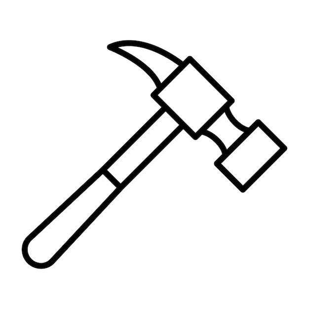 Ilustración de línea de martillo