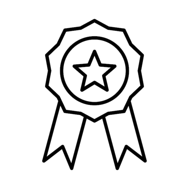 Ilustración de la línea de la medalla