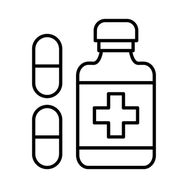 Ilustración de la línea de medicina