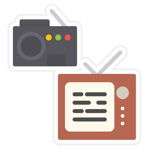 Ilustración de la línea de medios analógicos