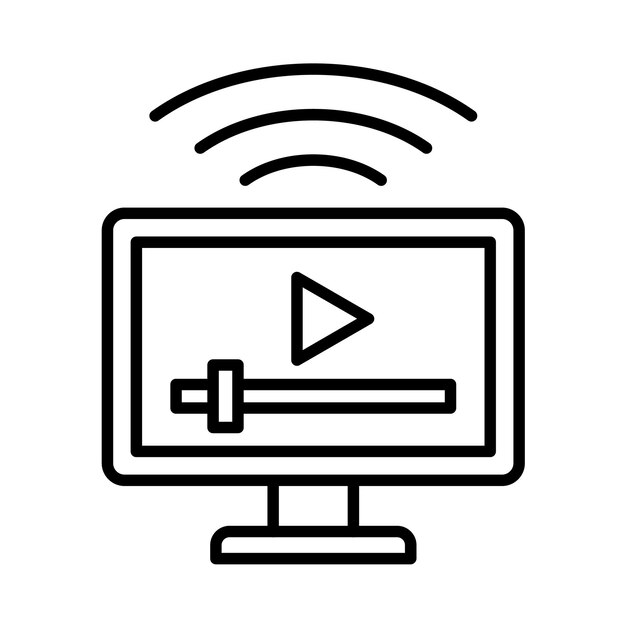 Ilustración de línea de medios inteligentes