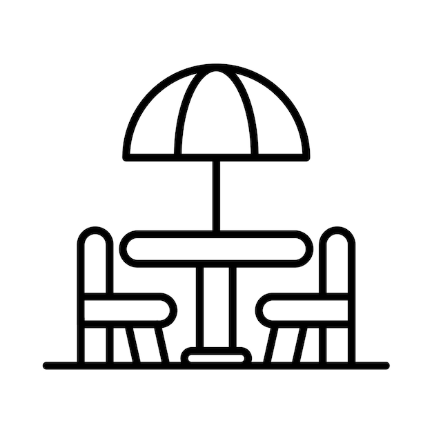 Ilustración de la línea de la mesa