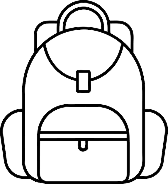 Ilustración en línea de una mochila
