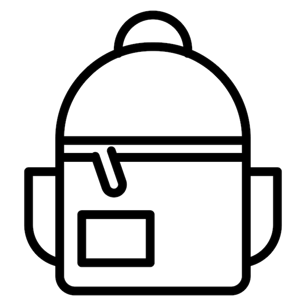 Ilustración de la línea de la mochila