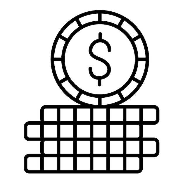 Ilustración de la línea de monedas