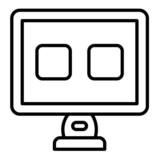 Ilustración de la línea del monitor
