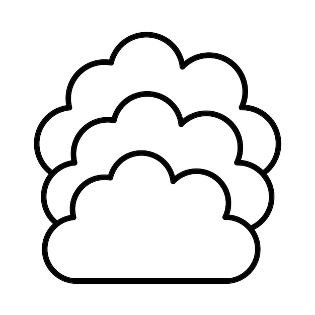 Ilustración de la línea de nubes