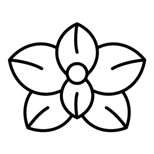 Ilustración de la línea de orquídeas