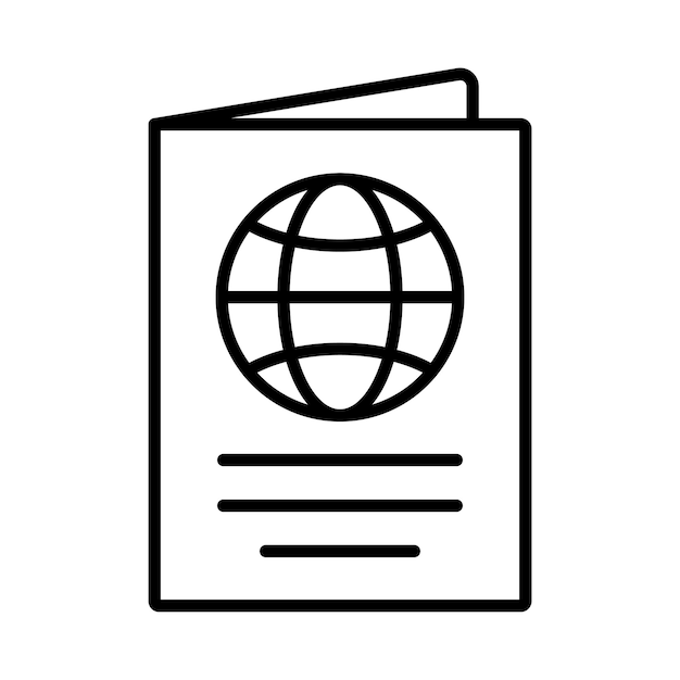 Ilustración de la línea de pasaporte