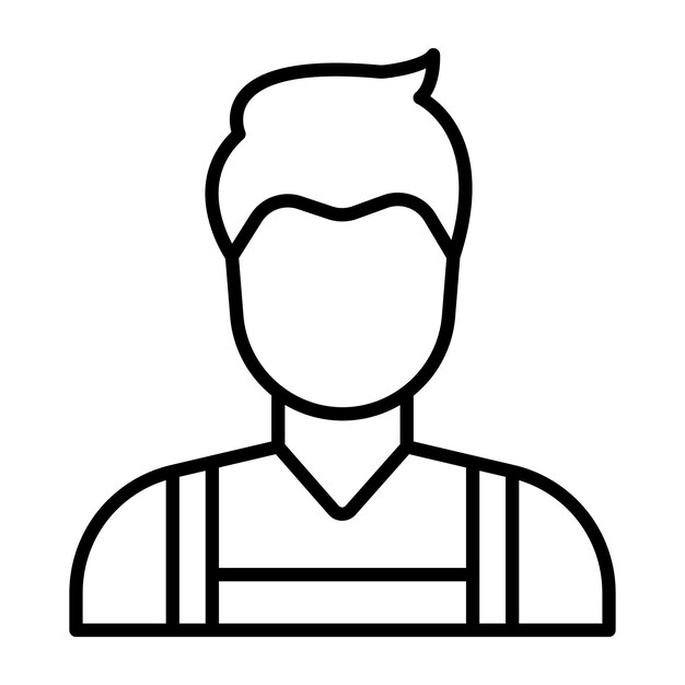 Ilustración de la línea de personal masculino