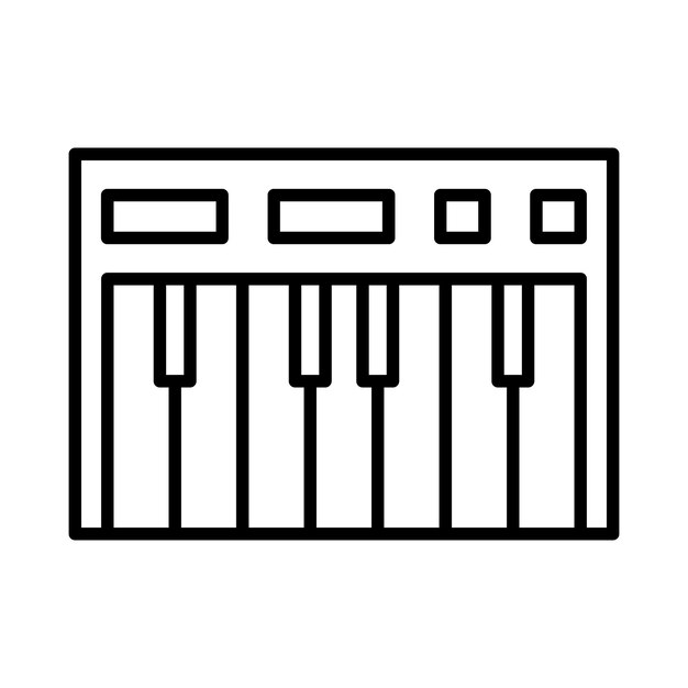 Ilustración de línea de piano