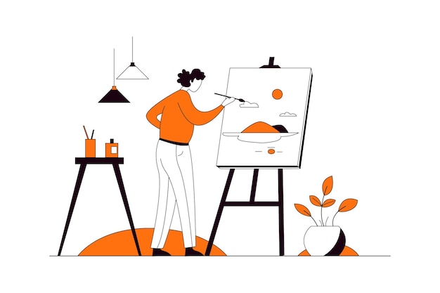 ilustración de línea plana de vector de arte de carácter de gestión empresarial