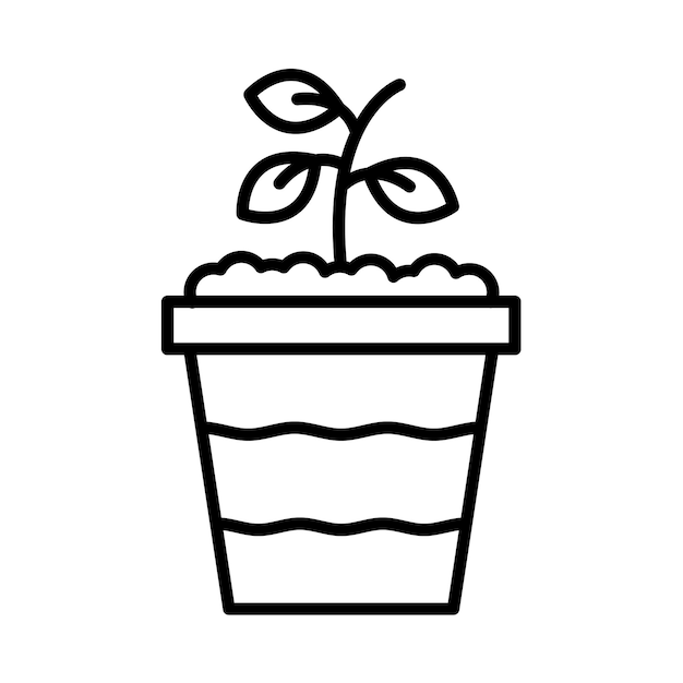 Ilustración de línea de planta