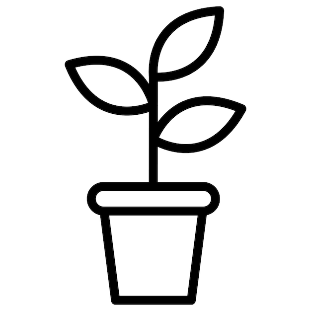 Vector ilustración de la línea de plantas