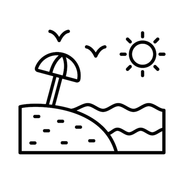 Ilustración de la línea de playa