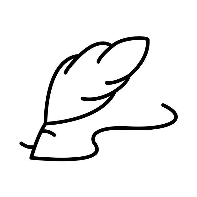 Ilustración de la línea de pluma