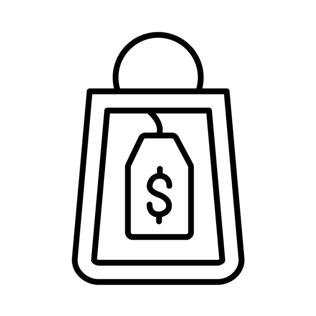 Ilustración de la línea de precios de compras