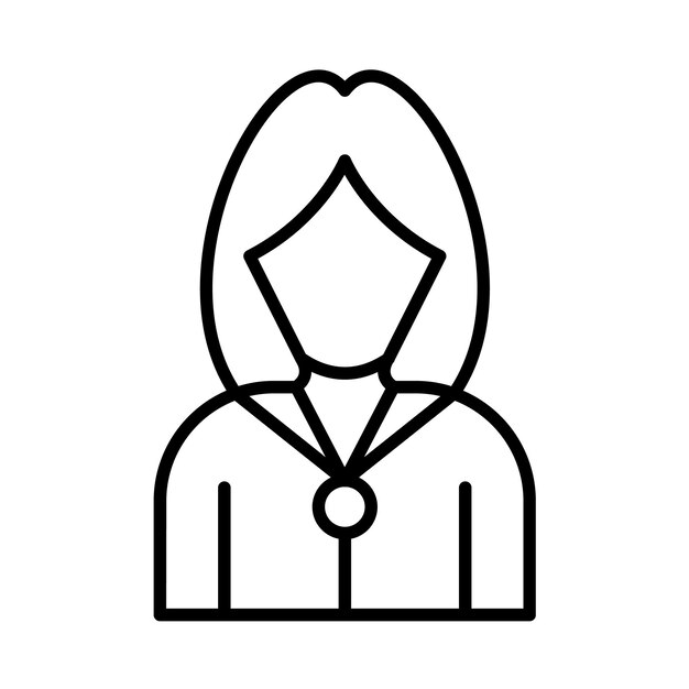 Ilustración de la línea de recepcionista